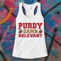 Purdy Damn Relevant San Francisco Football Women's Tank Top thumb 3