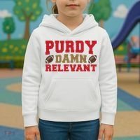 Purdy Damn Relevant San Francisco Football Kids Hoodie thumb 3