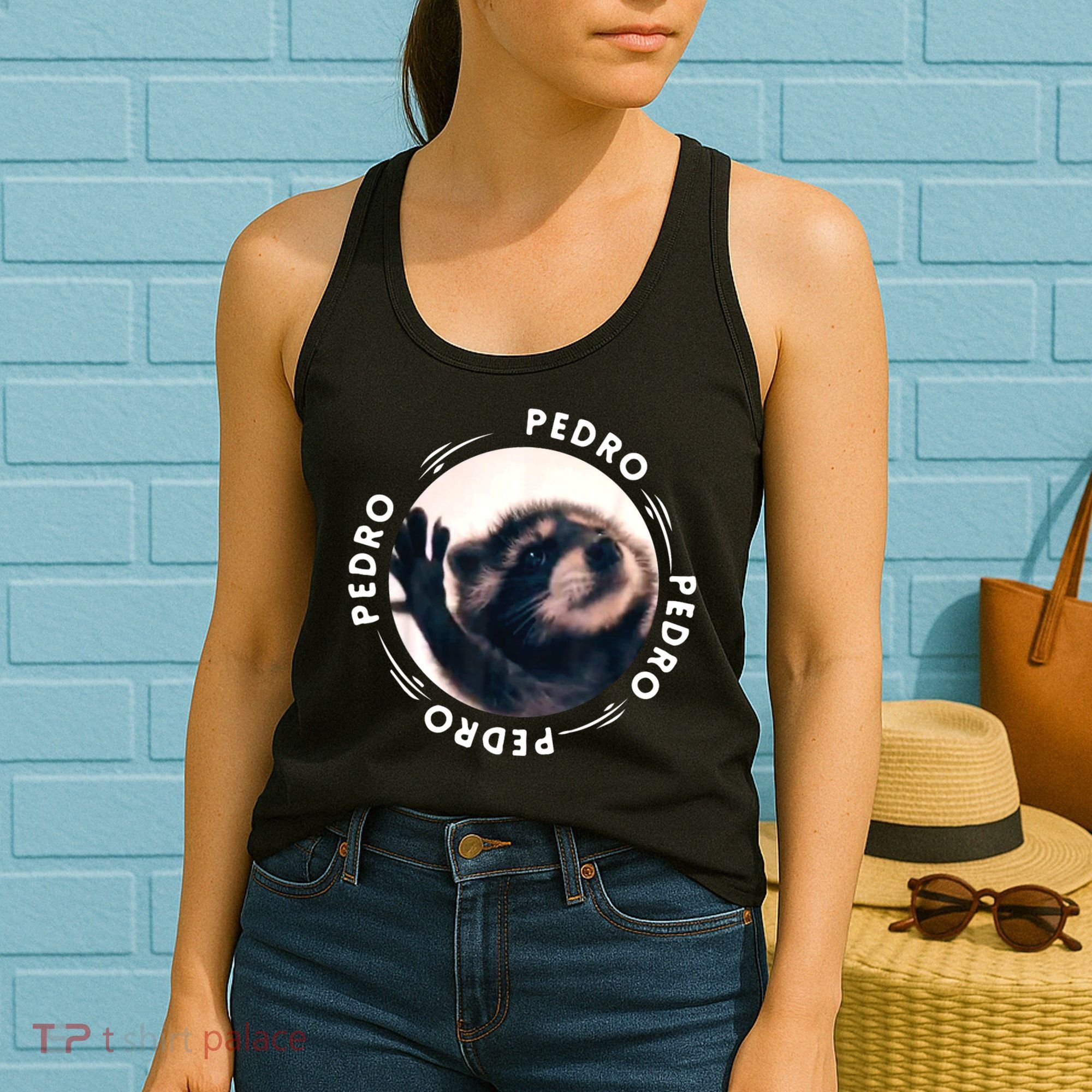 Pedro Dancing Raccoon Pedro Pedro Dancing Raccoon Meme Women's Tank Top