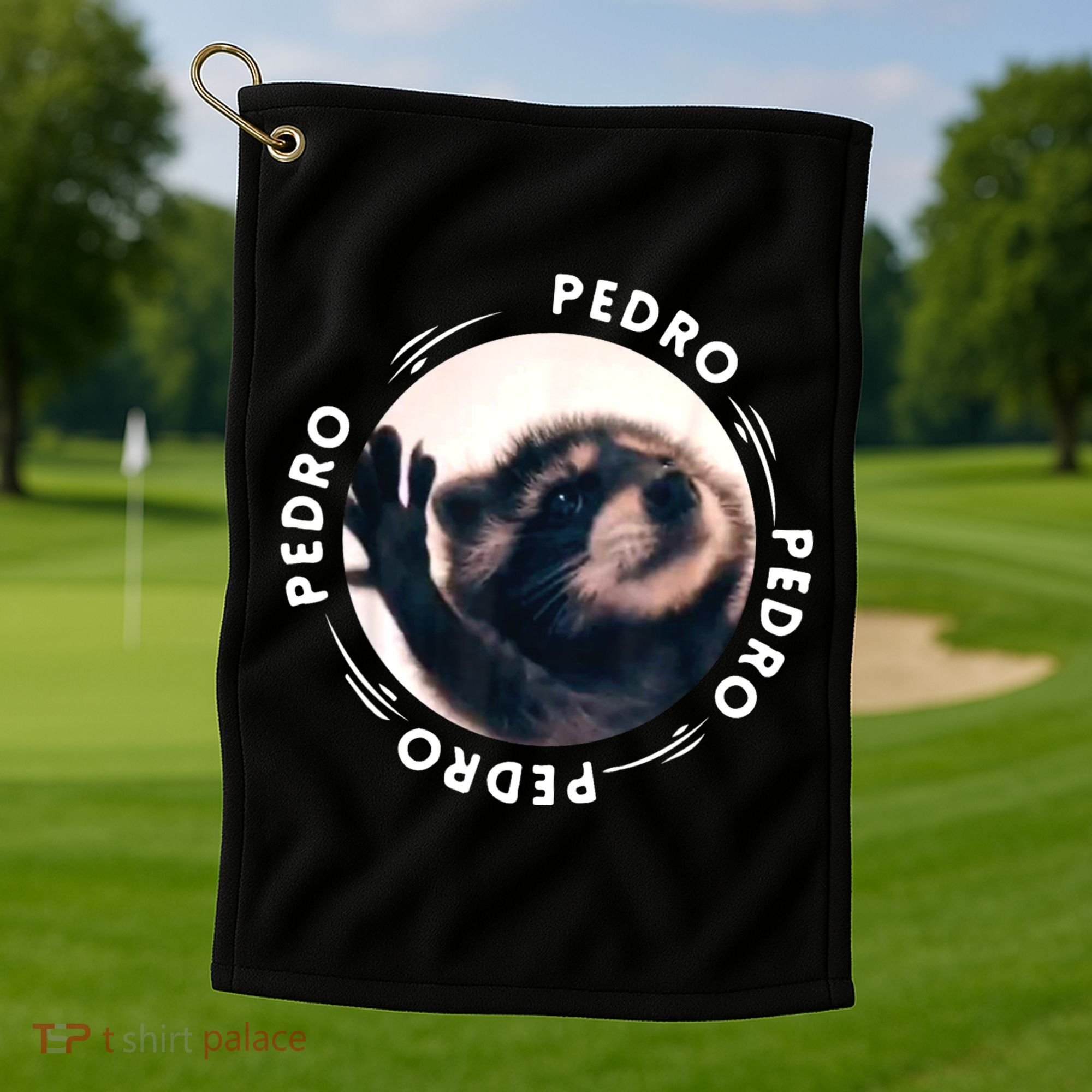 Pedro Dancing Raccoon Pedro Pedro Dancing Raccoon Meme Golf Towel