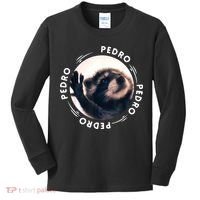 Pedro Dancing Raccoon Pedro Pedro Dancing Raccoon Meme Kids Long Sleeve Shirt thumb 0