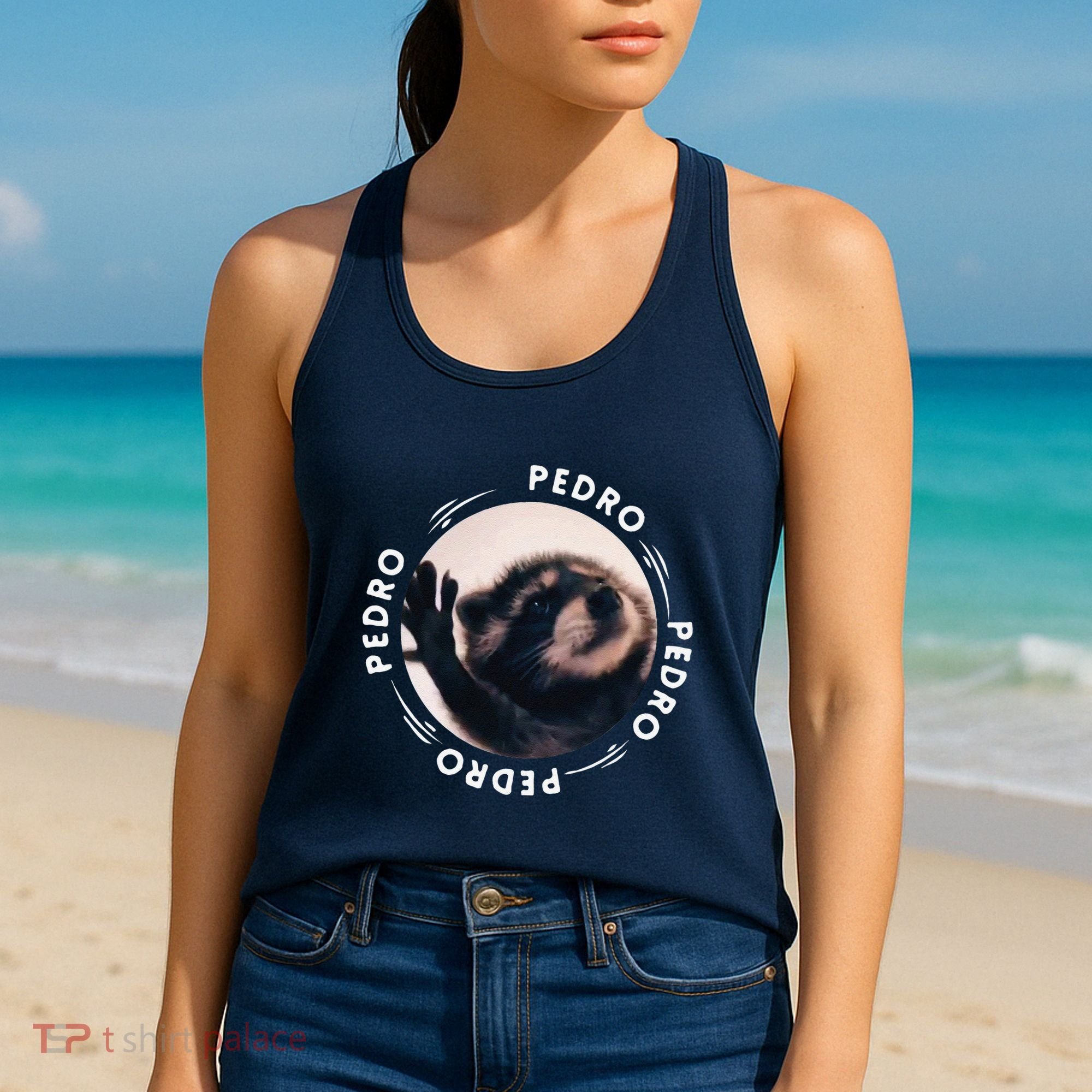 Pedro Dancing Raccoon Pedro Pedro Dancing Raccoon Meme Funny Women's Tank Top