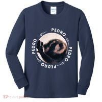 Pedro Dancing Raccoon Pedro Pedro Dancing Raccoon Meme Funny Kids Long Sleeve Shirt thumb 0
