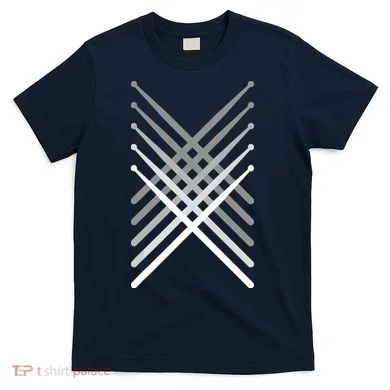 Percussion Drum Sticks Black T-Shirt