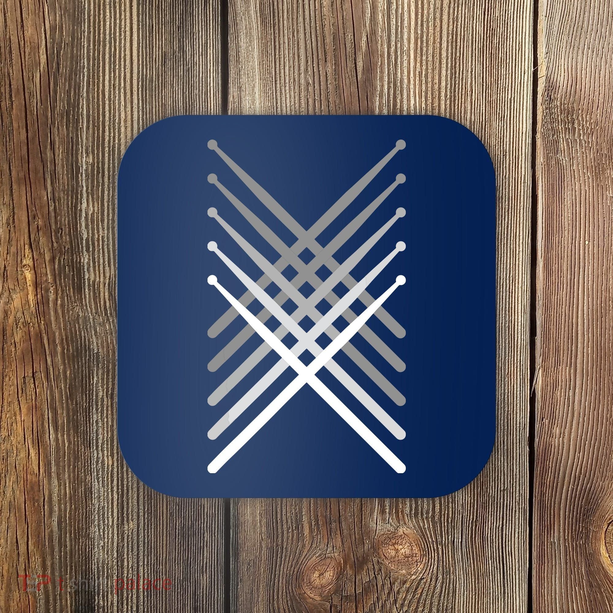 Percussion Drum Sticks Black Coaster