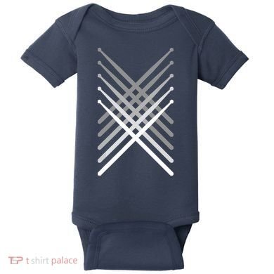 Percussion Drum Sticks Black Baby Bodysuit