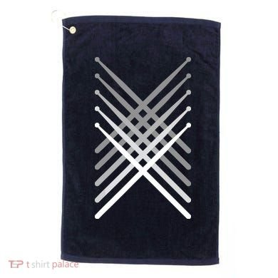 Percussion Drum Sticks Black Golf Towel