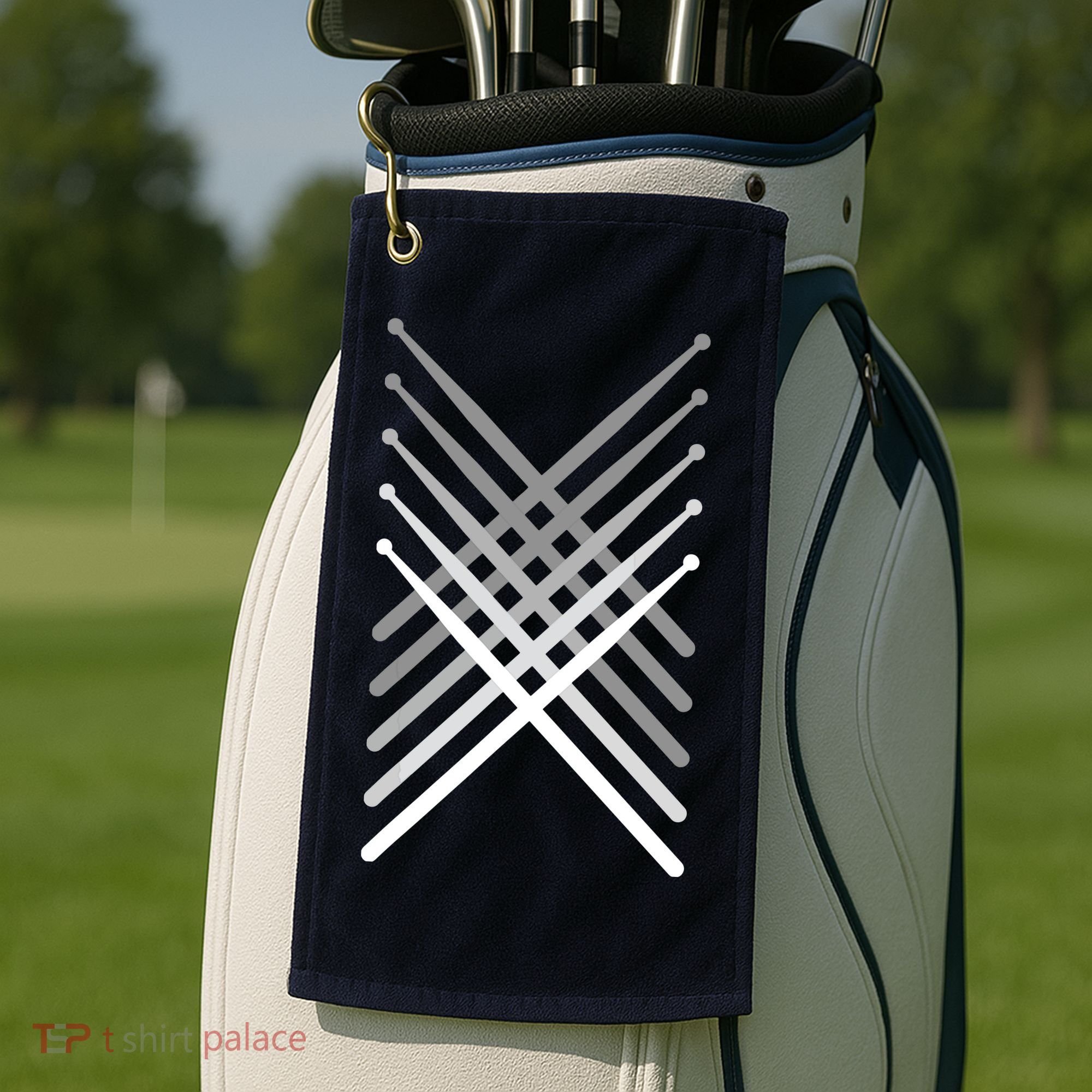 Percussion Drum Sticks Black Golf Towel