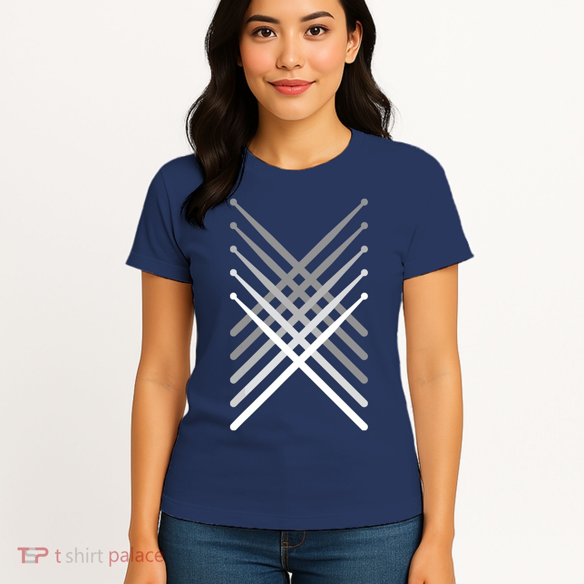 Percussion Drum Sticks Black Women's T-Shirt