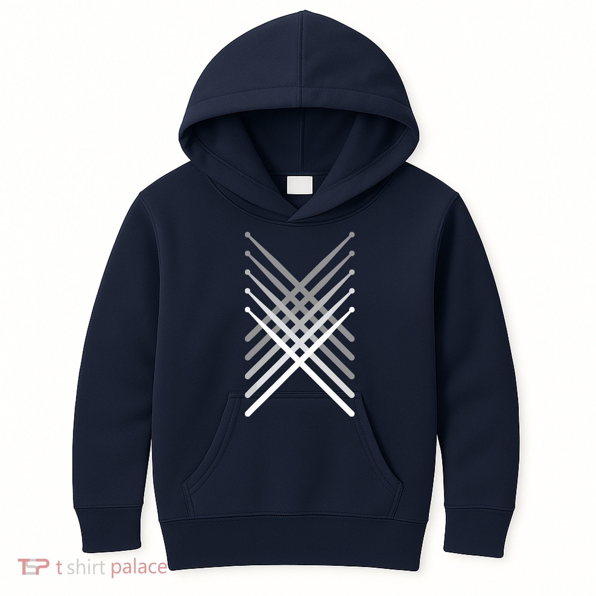 Percussion Drum Sticks Black Kids Hoodie