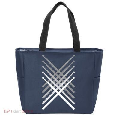 Percussion Drum Sticks Black Tote Bag