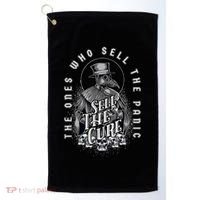Plague Doctor Sell The Panic Sell The Cure Golf Towel thumb 0