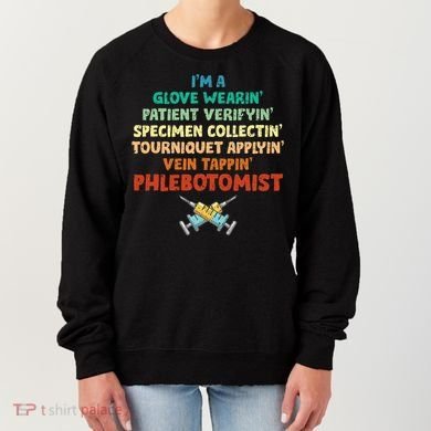 Phlebotomist Definition Syringe Nurse Phlebotomy Women's Sweatshirt