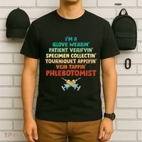 Phlebotomist Definition Syringe Nurse Phlebotomy T-Shirt thumb 6