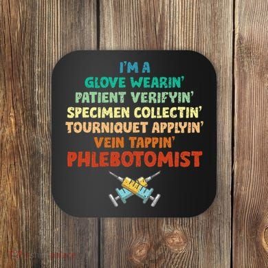 Phlebotomist Definition Syringe Nurse Phlebotomy Coaster