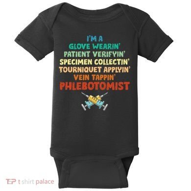 Phlebotomist Definition Syringe Nurse Phlebotomy Baby Bodysuit