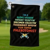 Phlebotomist Definition Syringe Nurse Phlebotomy Golf Towel thumb 1