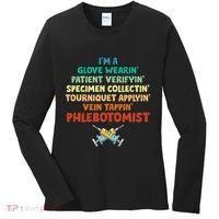 Phlebotomist Definition Syringe Nurse Phlebotomy Women's Long Sleeve Shirt thumb 0