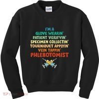 Phlebotomist Definition Syringe Nurse Phlebotomy Kids Sweatshirt thumb 0