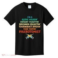 Phlebotomist Definition Syringe Nurse Phlebotomy Kids T-Shirt thumb 0