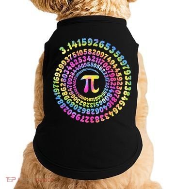 Pi Day Spiral Pi Tie Dye Numbers Math Pi Day 3.14 Doggie Tank