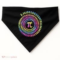 Pi Day Spiral Pi Tie Dye Numbers Math Pi Day 3.14 USA-Made Doggie Bandana thumb 0