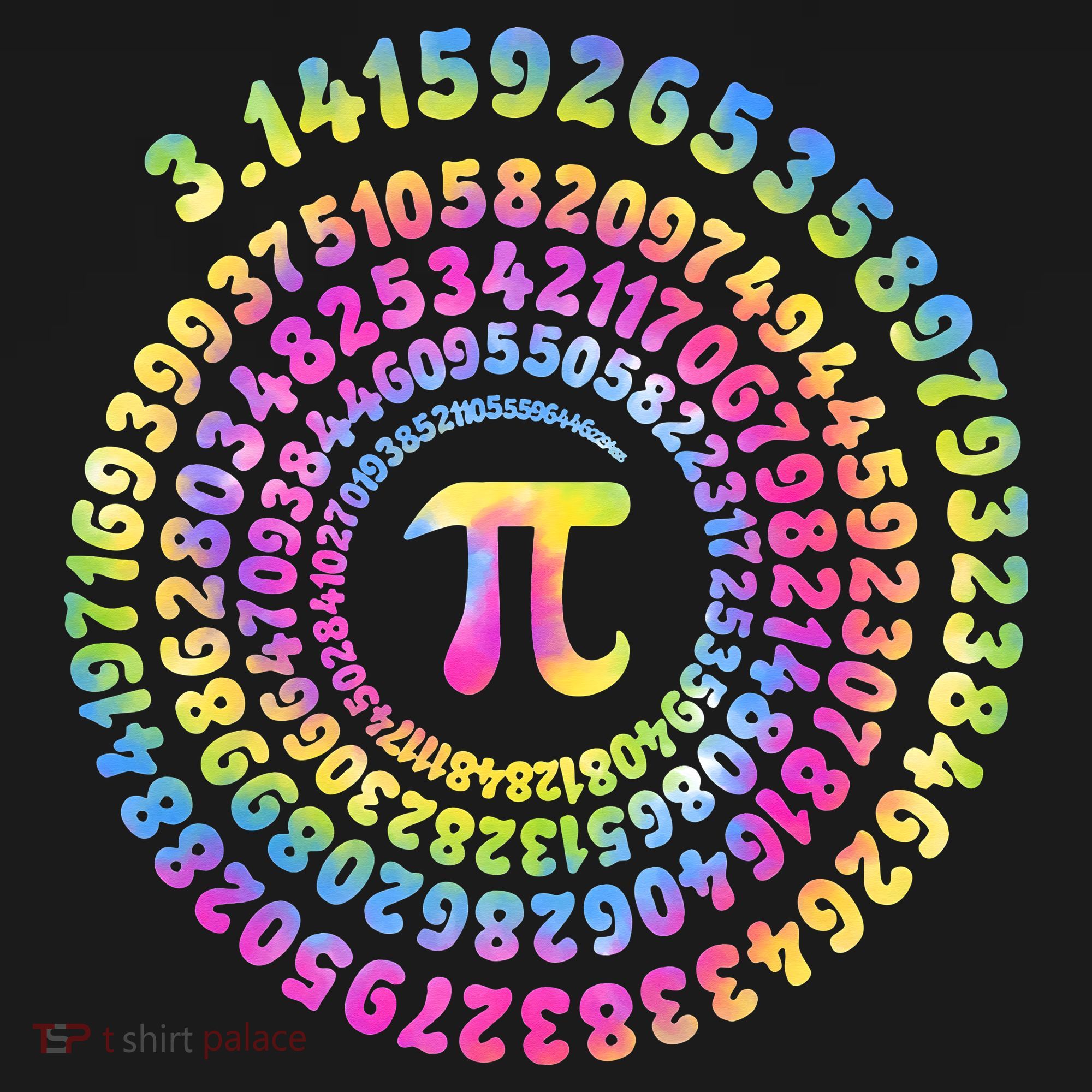Pi Day Spiral Pi Tie Dye Numbers Math Pi Day 3.14 Backpack