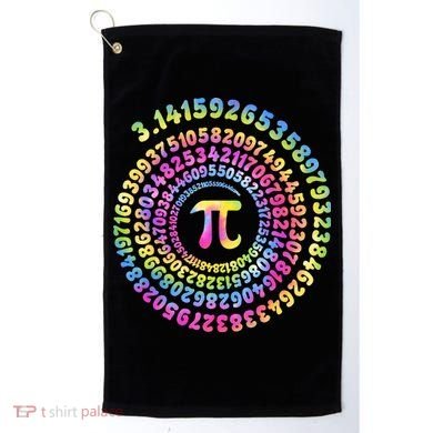 Pi Day Spiral Pi Tie Dye Numbers Math Pi Day 3.14 Golf Towel