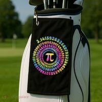 Pi Day Spiral Pi Tie Dye Numbers Math Pi Day 3.14 Golf Towel thumb 2