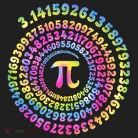 Pi Day Spiral Pi Tie Dye Numbers Math Pi Day 3.14 Golf Towel thumb 3