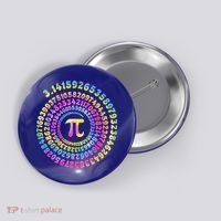 Pi Day Spiral Pi Tie Dye Numbers Math Pi Day 3.14 Button thumb 0
