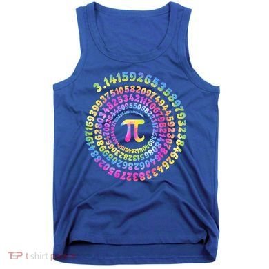 Pi Day Spiral Pi Tie Dye Numbers Math Pi Day 3.14 Tank Top