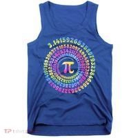 Pi Day Spiral Pi Tie Dye Numbers Math Pi Day 3.14 Tank Top thumb 0