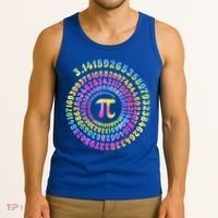 Pi Day Spiral Pi Tie Dye Numbers Math Pi Day 3.14 Tank Top thumb 3