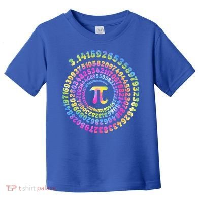 Pi Day Spiral Pi Tie Dye Numbers Math Pi Day 3.14 Toddler T-Shirt
