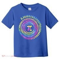 Pi Day Spiral Pi Tie Dye Numbers Math Pi Day 3.14 Toddler T-Shirt thumb 0