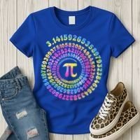 Pi Day Spiral Pi Tie Dye Numbers Math Pi Day 3.14 Women's T-Shirt thumb 3