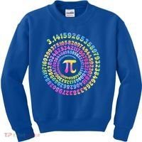 Pi Day Spiral Pi Tie Dye Numbers Math Pi Day 3.14 Kids Sweatshirt thumb 0