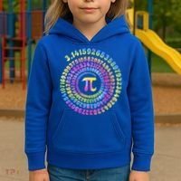 Pi Day Spiral Pi Tie Dye Numbers Math Pi Day 3.14 Kids Hoodie thumb 3