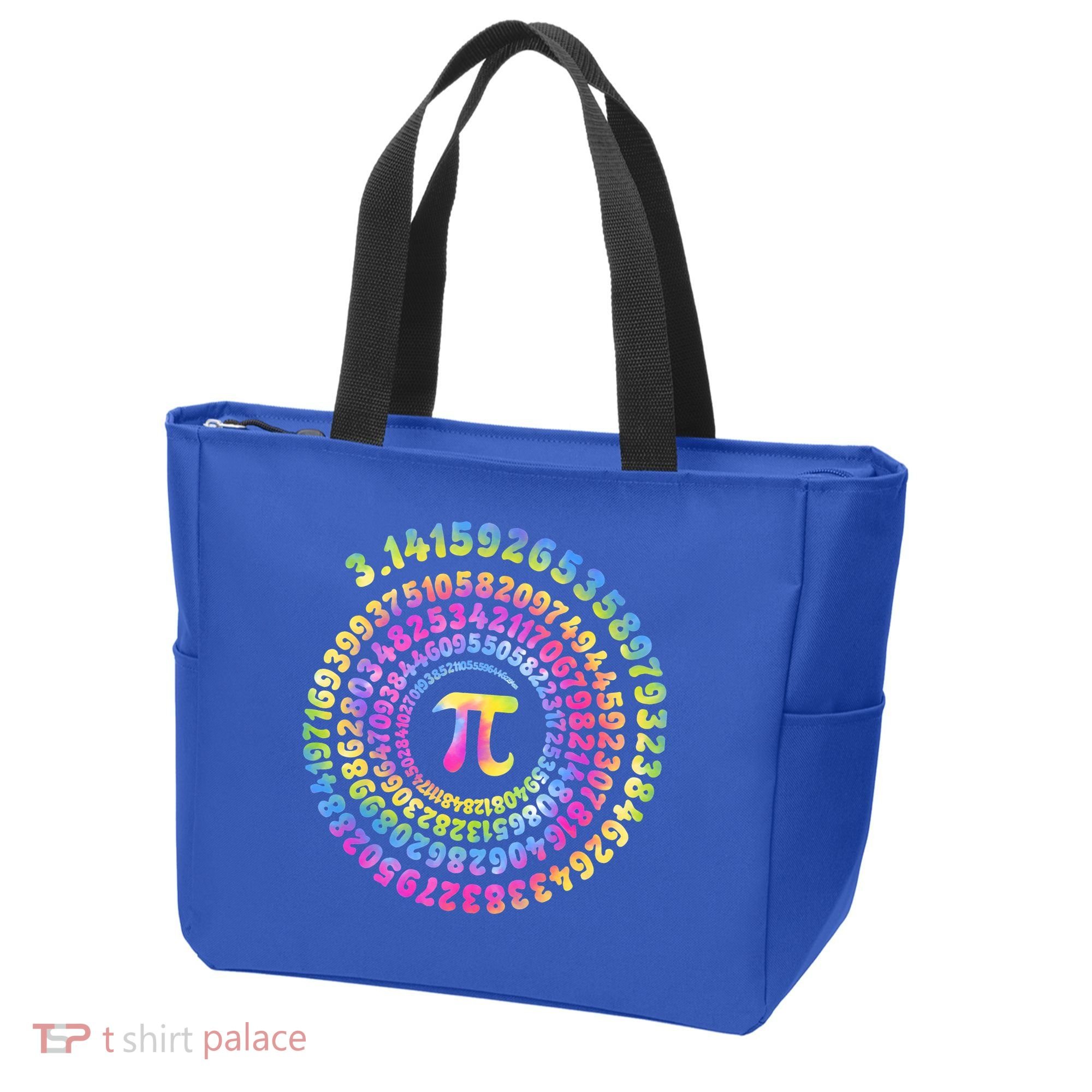 Pi Day Spiral Pi Tie Dye Numbers Math Pi Day 3.14 Tote Bag