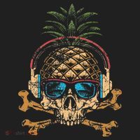Pineapple DJ Skull Summer Vibes Gamer Hawaiian Sunglasses Beanie thumb 2