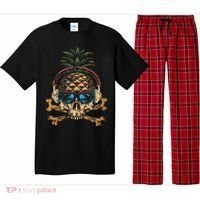 Pineapple DJ Skull Summer Vibes Gamer Hawaiian Sunglasses Pajama Set thumb 0