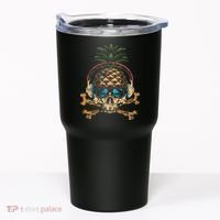 Pineapple DJ Skull Summer Vibes Gamer Hawaiian Sunglasses Tumbler thumb 0