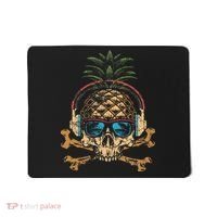 Pineapple DJ Skull Summer Vibes Gamer Hawaiian Sunglasses Mousepad thumb 0
