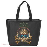 Pineapple DJ Skull Summer Vibes Gamer Hawaiian Sunglasses Tote Bag thumb 0