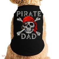 Pirate Dad Shirt Jolly Roger Skull & Crossbones Flag Doggie Tank thumb 0