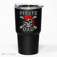 Pirate Dad Shirt Jolly Roger Skull & Crossbones Flag Tumbler thumb 0