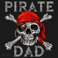 Pirate Dad Shirt Jolly Roger Skull & Crossbones Flag Mousepad thumb 1