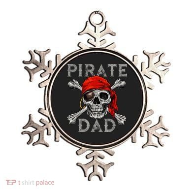 Pirate Dad Shirt Jolly Roger Skull & Crossbones Flag Ornament