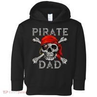 Pirate Dad Shirt Jolly Roger Skull & Crossbones Flag Toddler Hoodie thumb 0